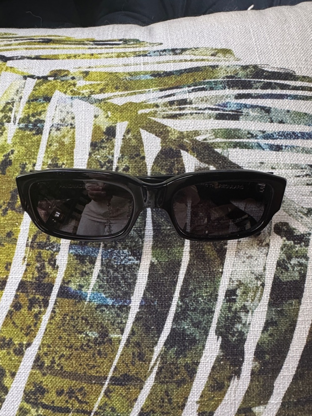 Toteme Sleek Black Rectangular Sunglasses